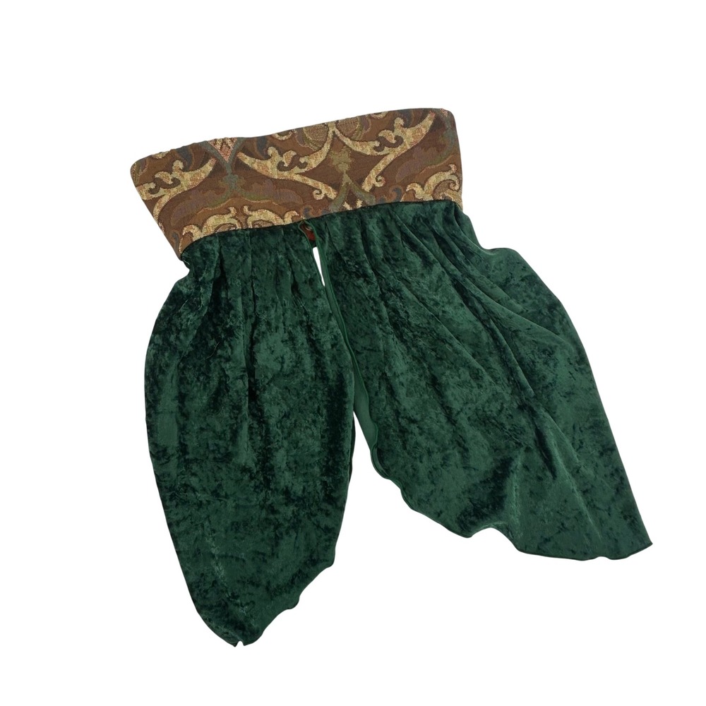 Handmade Renaissance Faire Green Crushed Corset-style Waistband
